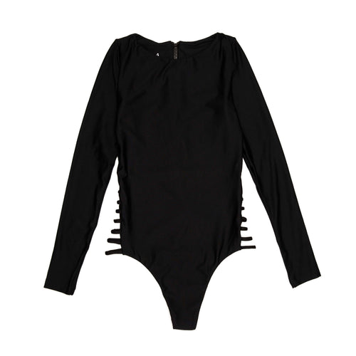 Black Rails | Long Sleeve Women's Cheeky Surf Suit with Cutouts Midori Bikinis