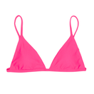 Bright Pink Nelly Tia Bikini Top | Minimal Triangles for Swimming and Tanning Midori Bikinis