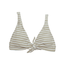 Malta Green Striped Hana Top | Tie Front Adjustable Bikini Top Midori Bikinis