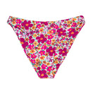 Purple Floral Print Tanner Bikini | Almost Full Coverage Swim Bottom Midori Bikinis