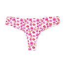 Pink and Yellow Plumeria Floral Brayden Bikini | Cheeky Brazilian Surf Swim Bottom Midori Bikinis